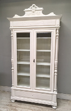 french antique glazed display cabinet / armoire